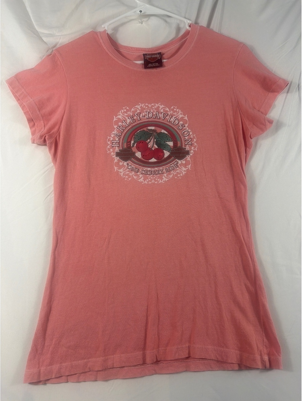 Harley-Davidson Pink Cherry Graphic T-Shirt Size Large